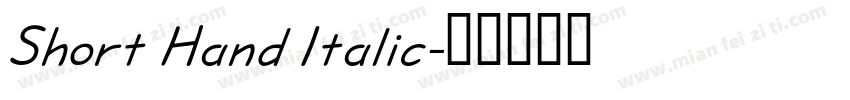 Short Hand Italic字体转换